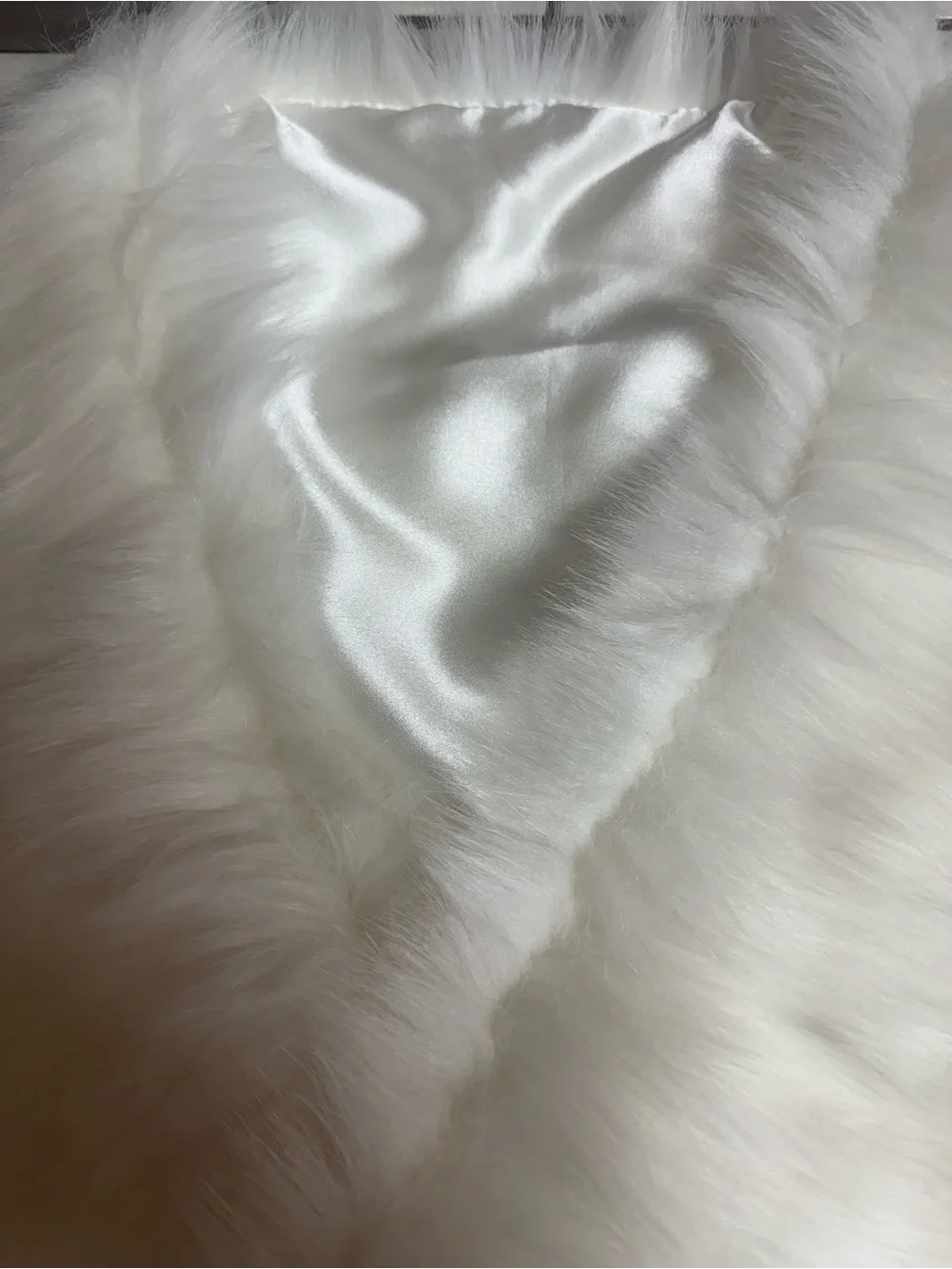 White Faux Fur Bridal Stole - Elegant Women's Accessory